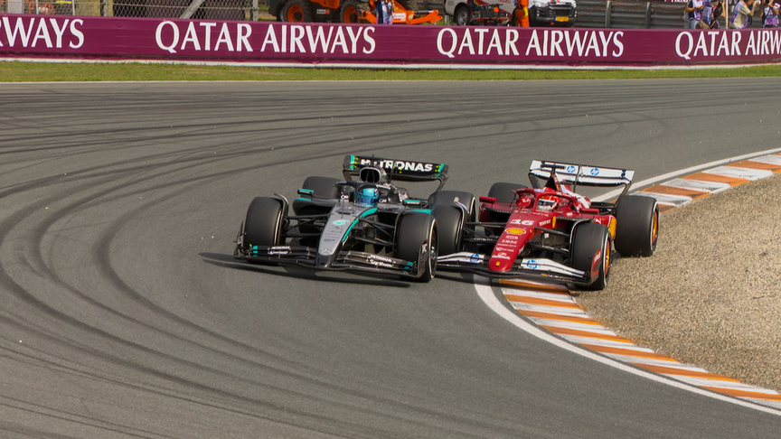 2025 Dutch Grand Prix: Leclerc muscles his way past Russell with gritty move for P5